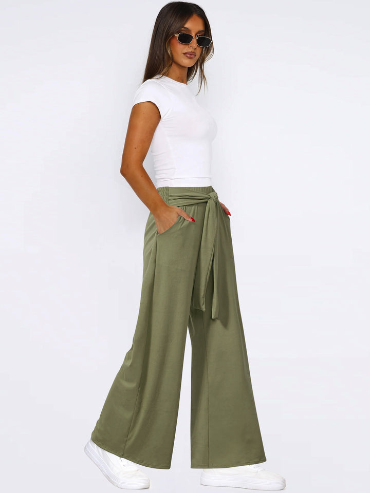 Dame bred bukser med bindsnor Stilla