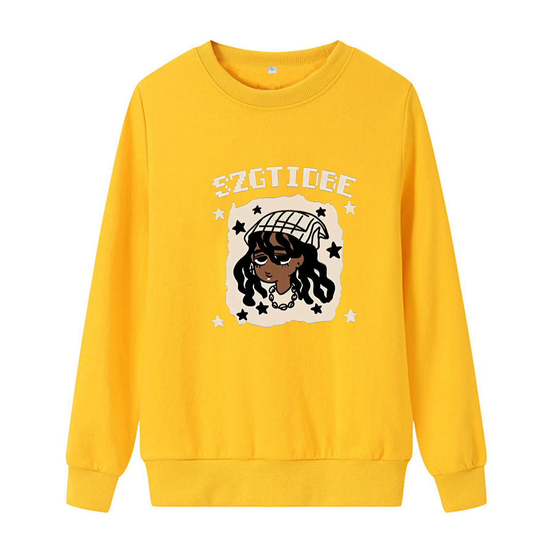 Kvinders afslappede sweatshirt med kunstnerisk print Skovae