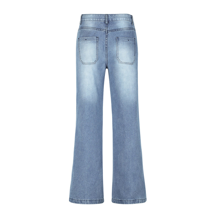 Dame bredde High-Waist Jeans med moderigtigt design og afslappet snit Stilla