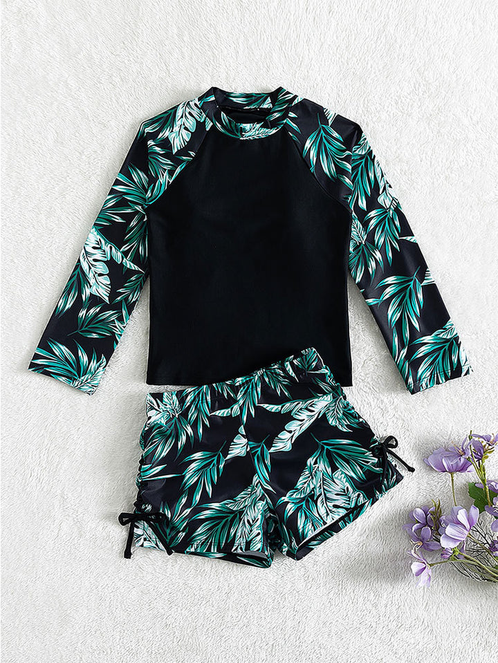 Kvinder Langærmet Rash Guard og Shorts Sæt Stilla