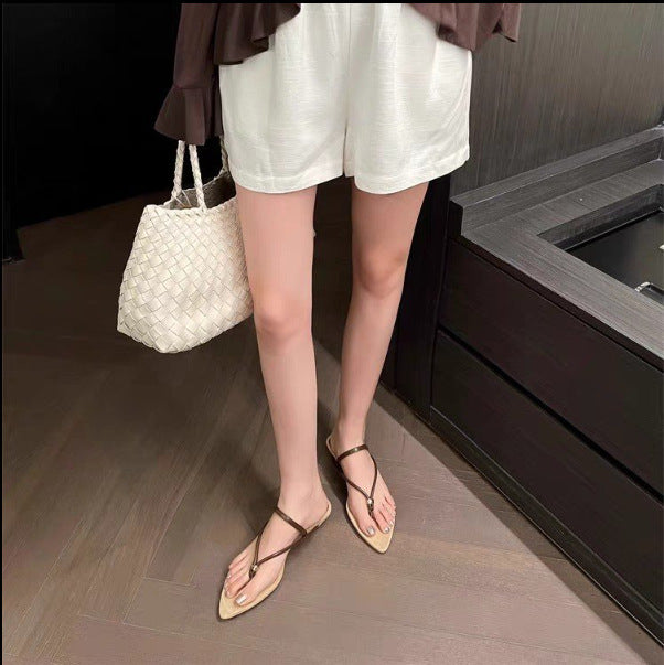 Damer Minimalistisk Spids-Pantolette Sandaler Stilla