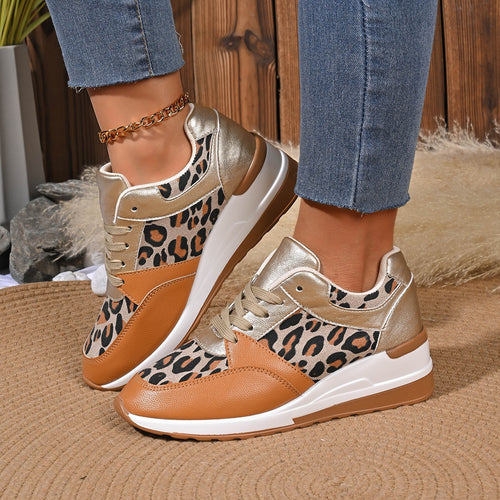 Dame Sporty Sneakers med trendy leopard print og komfortabel dæmpning Stilla