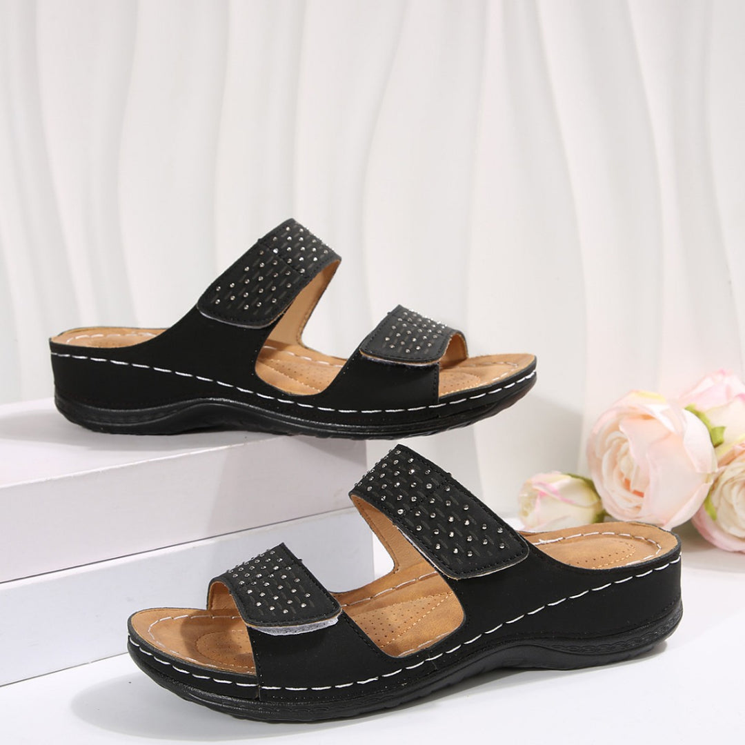 Dame Stilfulde Soft Cushion Slide Sandaler Stilla
