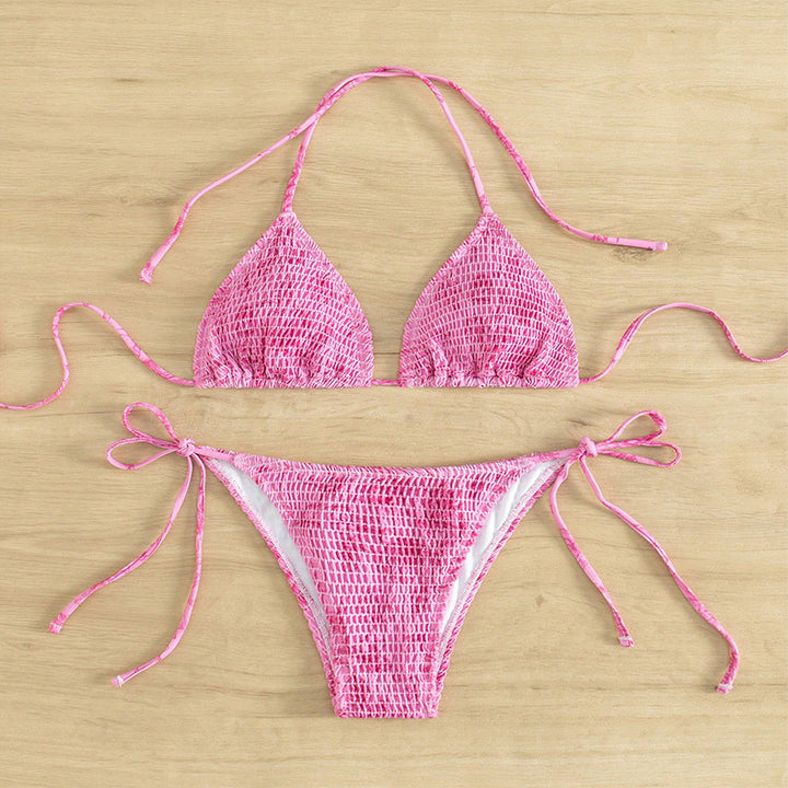 Dame triangel bikini sæt med justerbare stropper Skovae
