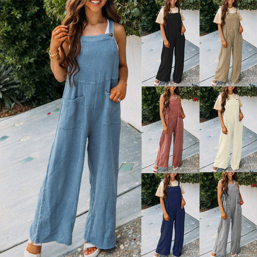 Dame Casual Jumpsuit med lommer og justerbare stropper Stiila