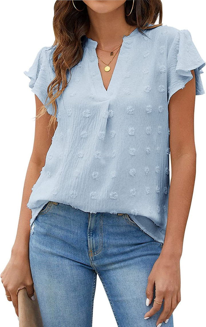 Damebluse med flæser Stilla