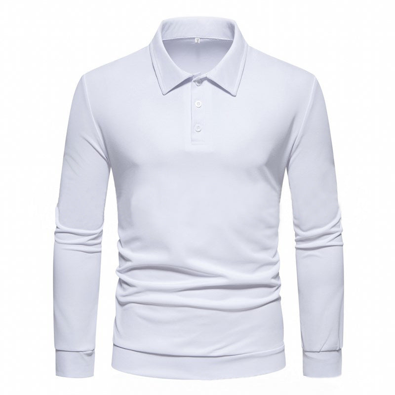 Herre Polo-shirt med lange ærmer og moderne krave Stilla