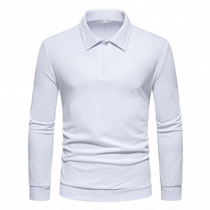 Herre Polo-shirt med lange ærmer og moderne krave Stilla