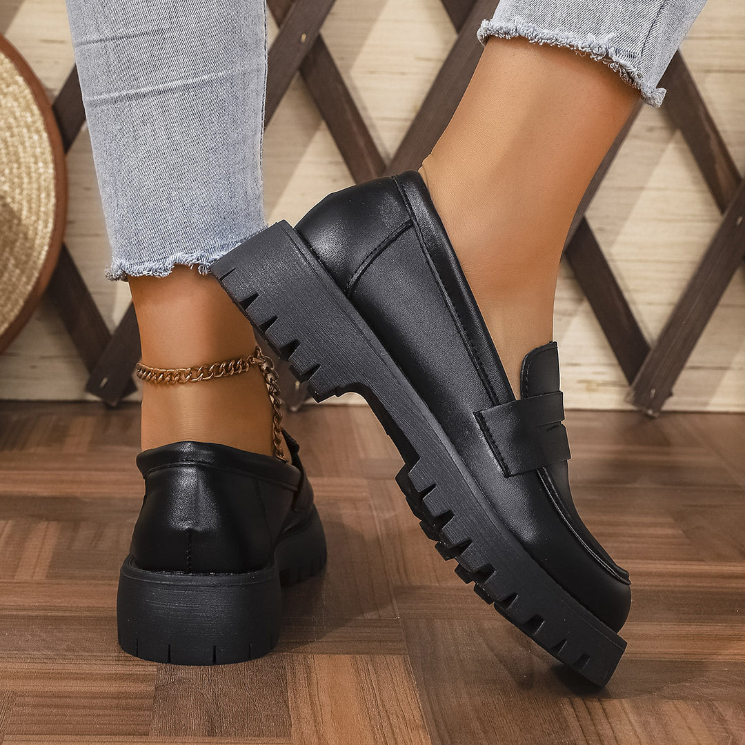 Dame Chunky Loafers i moderne stil med skridsikker profilstøvle Stilla