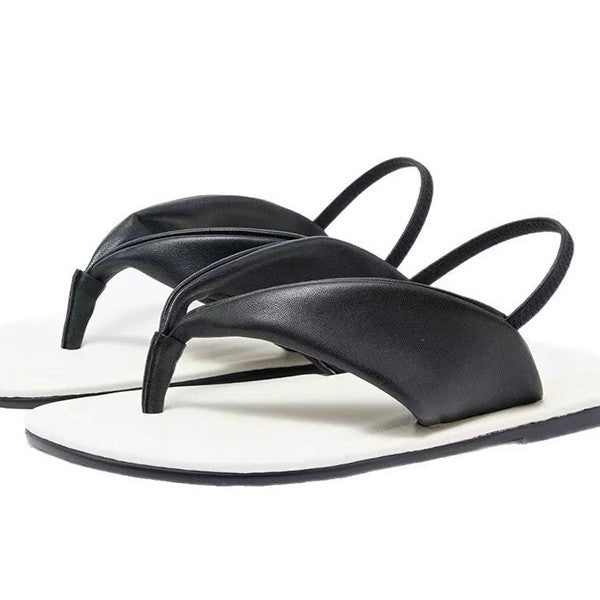 Dame Minimalistiske Tåseparator Sandaler med Justerbare Stropper Stilla