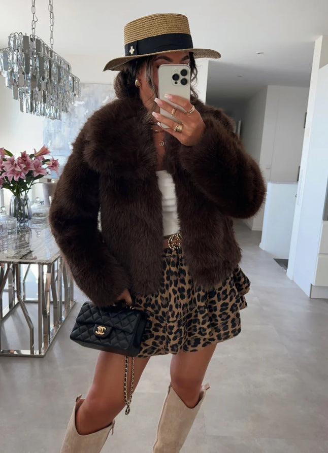 Femme Luxe Künstig pelsjakke Stilla