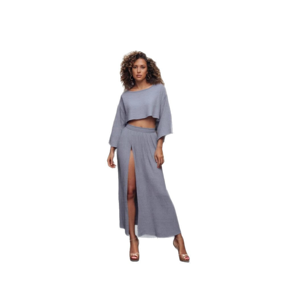 Dame elegant sommerkjole i to-delt stil Stilla