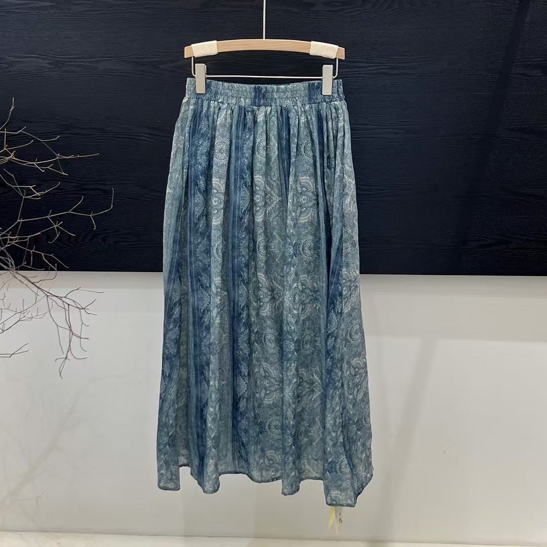 Dame Elegant Midi-Nederdel Stilla