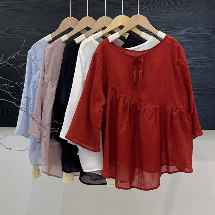 Dame Bohemian Stil lagdelt Bluse Stilla