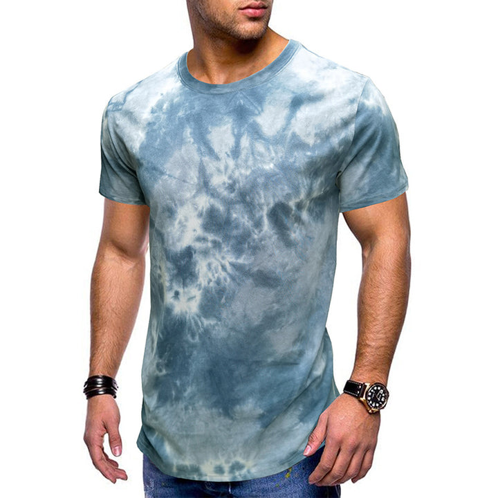 Herre T-shirt med trendy batik-look Stilla