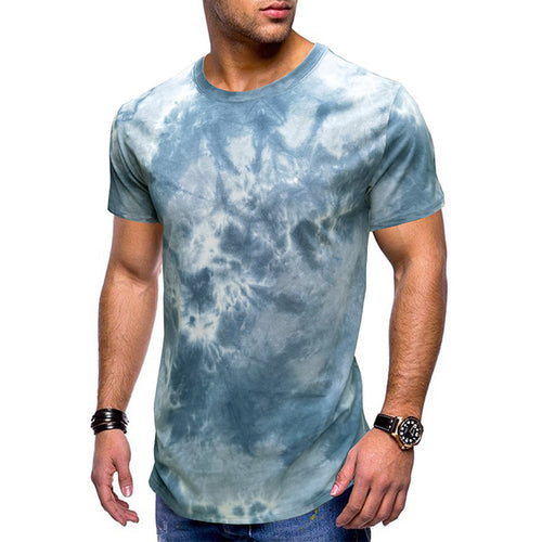 Herre T-shirt med trendy batik-look Stilla