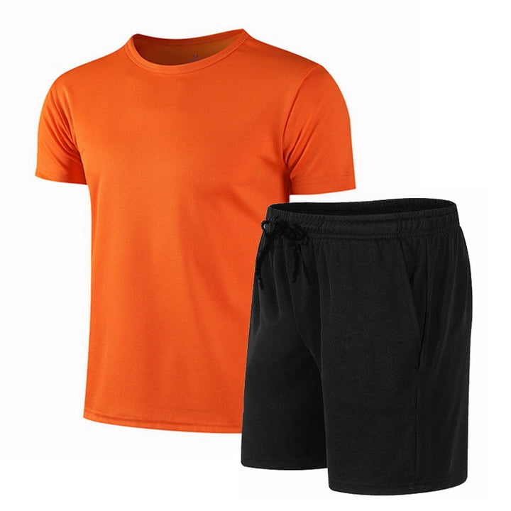Herrer sporty funktionelt sæt med T-shirt og shorts Stilla