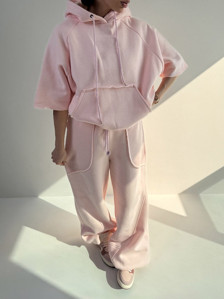 Kvinder Oversized Hætte sweater med Kænguru Lomme og Elastisk Bund Skovae