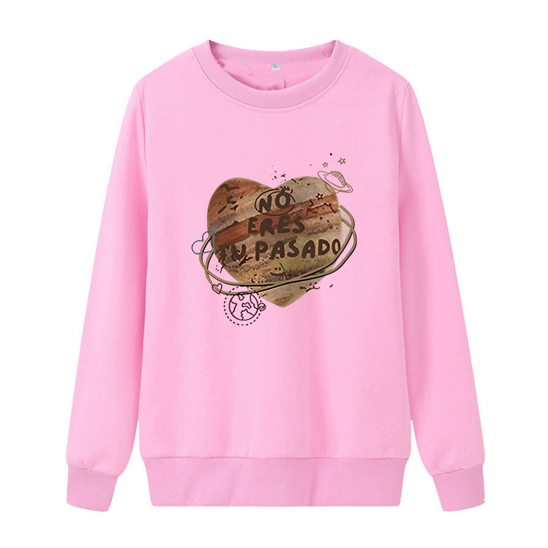 Kvinder casual sweatshirt med kreativ hjertedesign Skovae