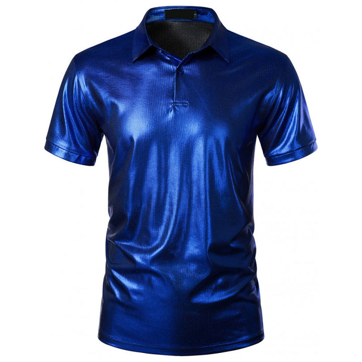 Herrer Moderne Glinsende Atletisk Polo Shirt Stilla
