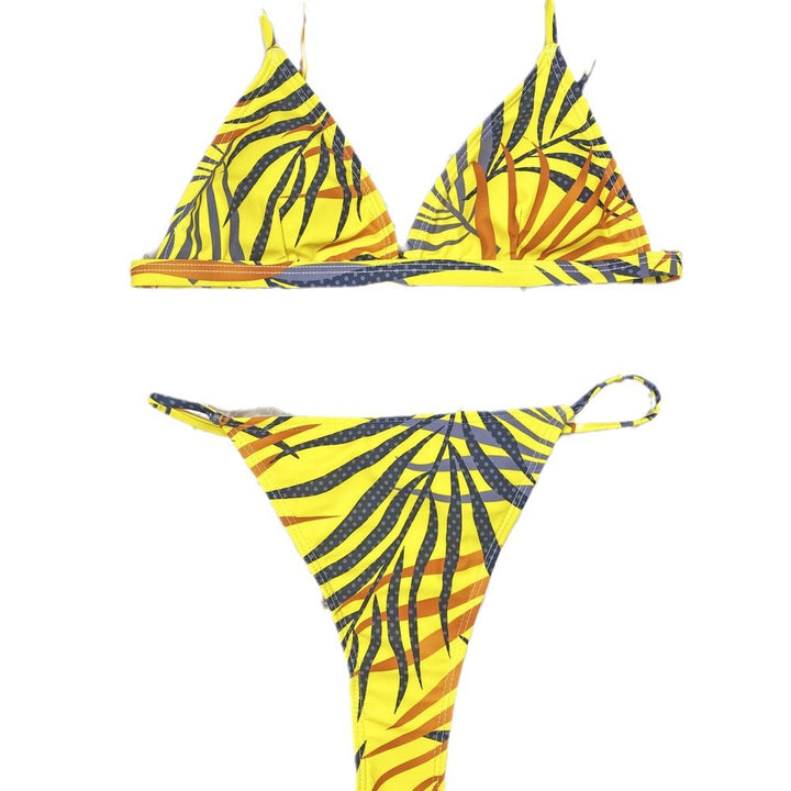Dame Triangle Top og justerbar Tanga Bikini Sæt Stilla