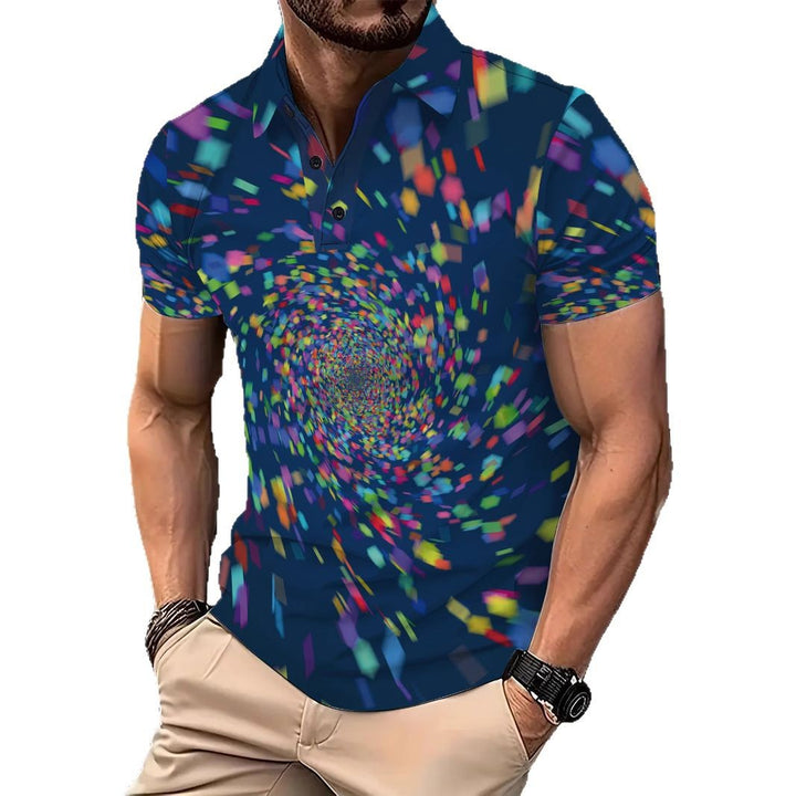 Herre poloshirt med moderne spiralformet design og åndbare egenskaber Stilla
