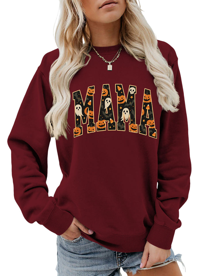 Kvinders sweatshirt med sjov Halloween design og behagelig pasform Stilla