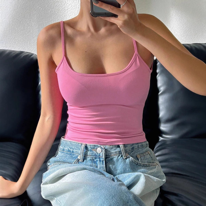 Dame Sporty Bustier-Top med smalle stropper og figurnær pasform Stilla