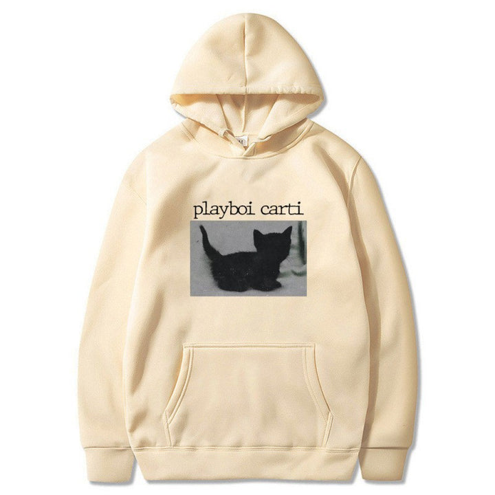 Kvinders hætte sweatshirt med unik kunstnerisk tryk Skovae