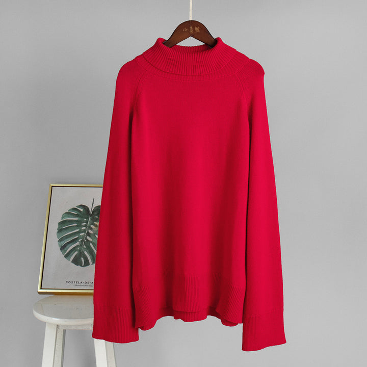 Kvinders hyggelige turtleneck sweater lavet af fin strik materiale Stilla