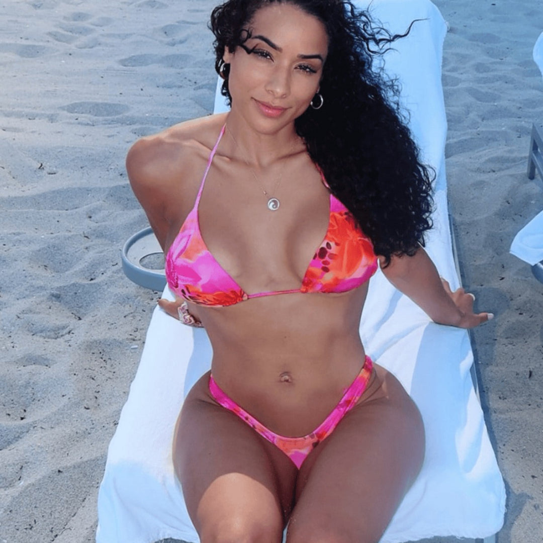 Dame Triangel-Bikini med elegant højskæring Skovae