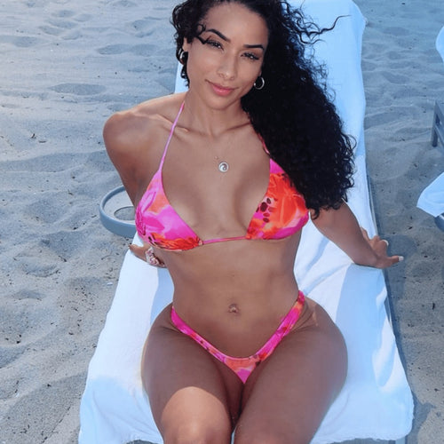 Dame Triangel-Bikini med elegant højskæring Skovae