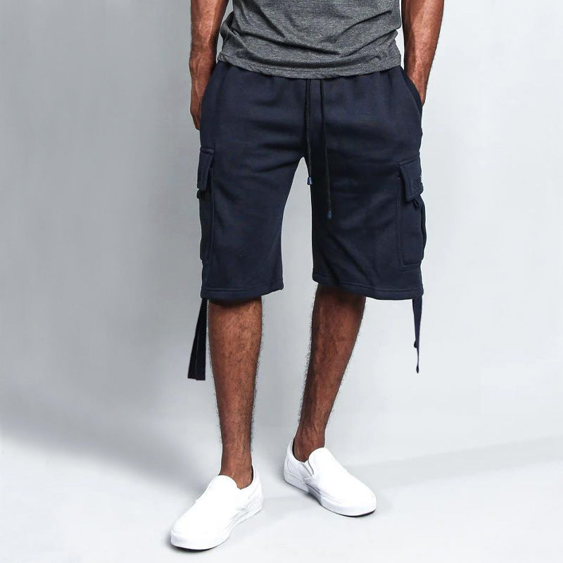 Herrer Cargo-shorts med praktiske lommer og justerbar snor Stilla