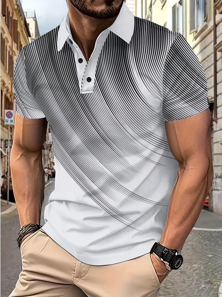 Herrer Poloshirt med moderne overgang og åndbar materiale teknologi Stilla