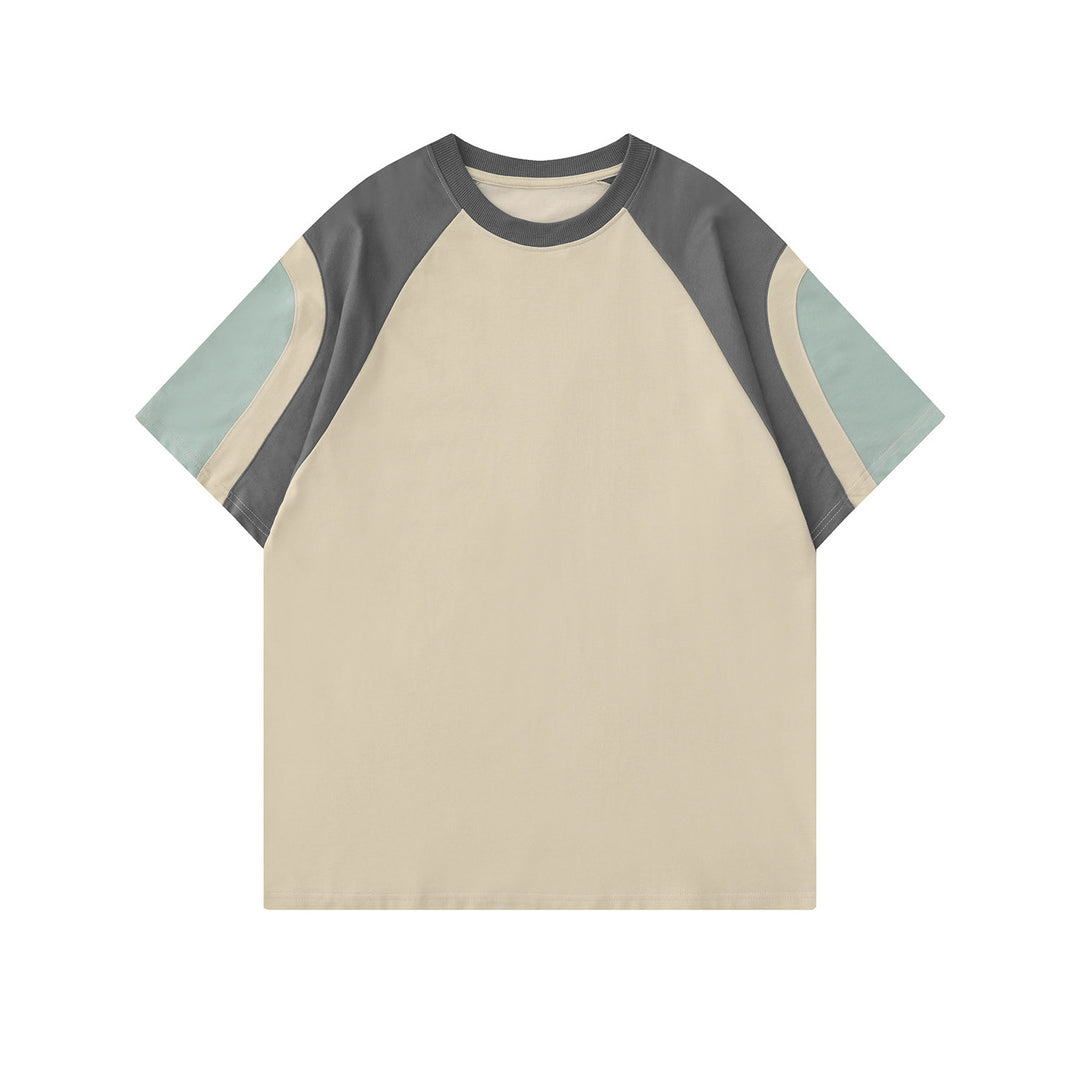 Dame farveblokeret relaxed fit T-shirt Stilla