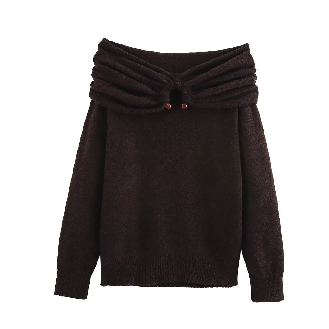Stilla | Unik En-Skulder Strik Bluse