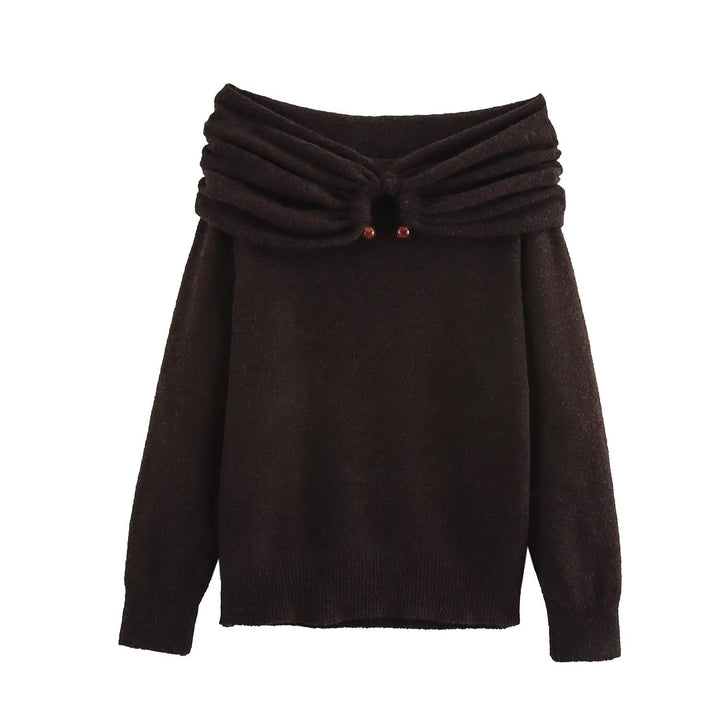 Stilla | Unik En-Skulder Strik Bluse