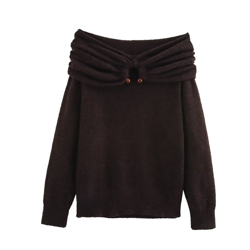 Stilla | Unik En-Skulder Strik Bluse