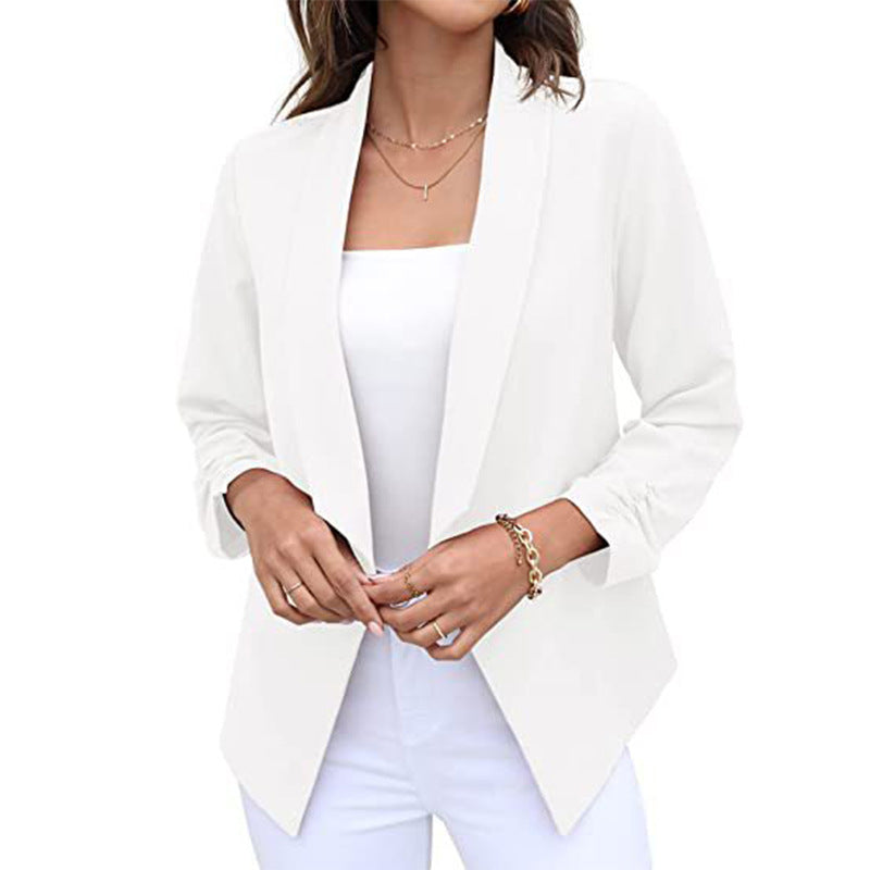 Damer Elegant Jakke med asymmetrisk Snit og raffinerede Detaljer Stilla