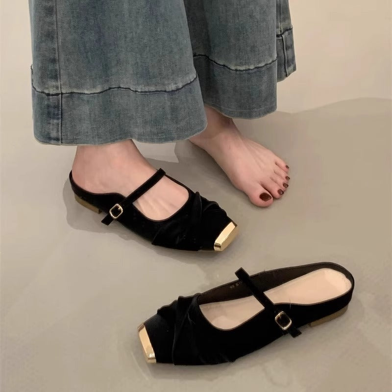 Damer Elegante Åben-Spids Balletsko med Sløjfe-Detalje Stilla