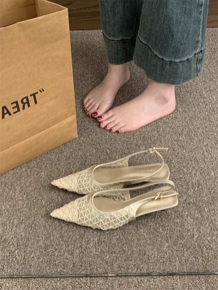 Dame Elegant Slingback Spidsede Balletsko Stilla