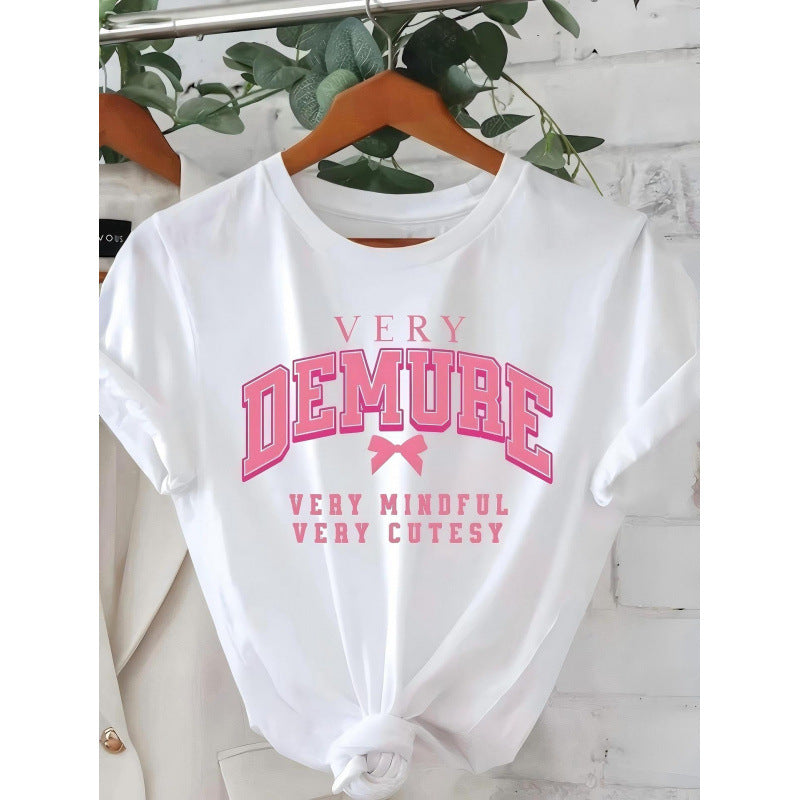Dame T-shirt med legende skrifttype og afslappet pasform Stilla
