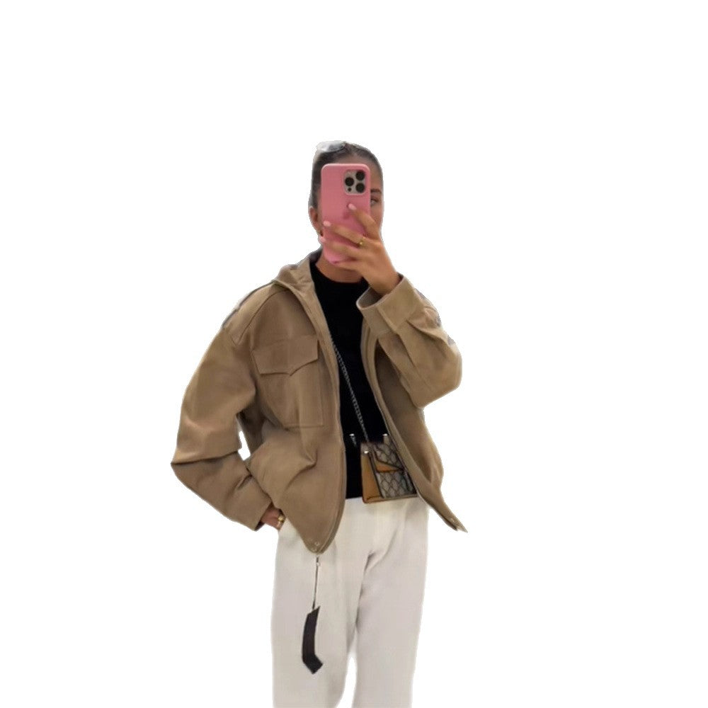 Dame Stilfuld og Komfortabel Oversized Suesde Jakke Stilla