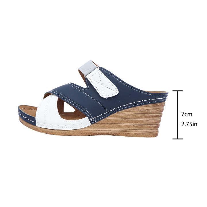Damer wedge-sandaler med justerbar rem og trendy design Stilla