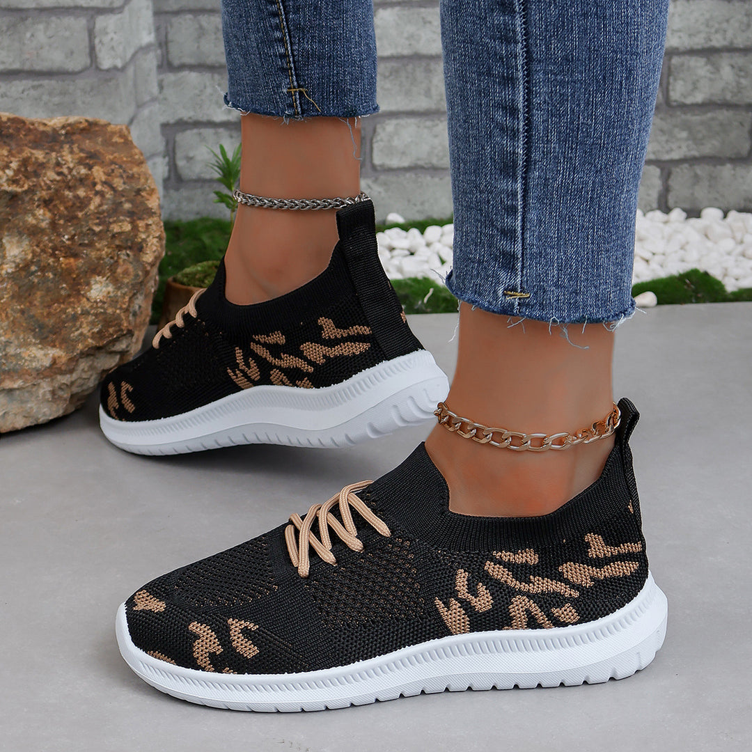 Dame Åndbare Sneakers med elastisk Overdel og skridsikker Sål Stilla