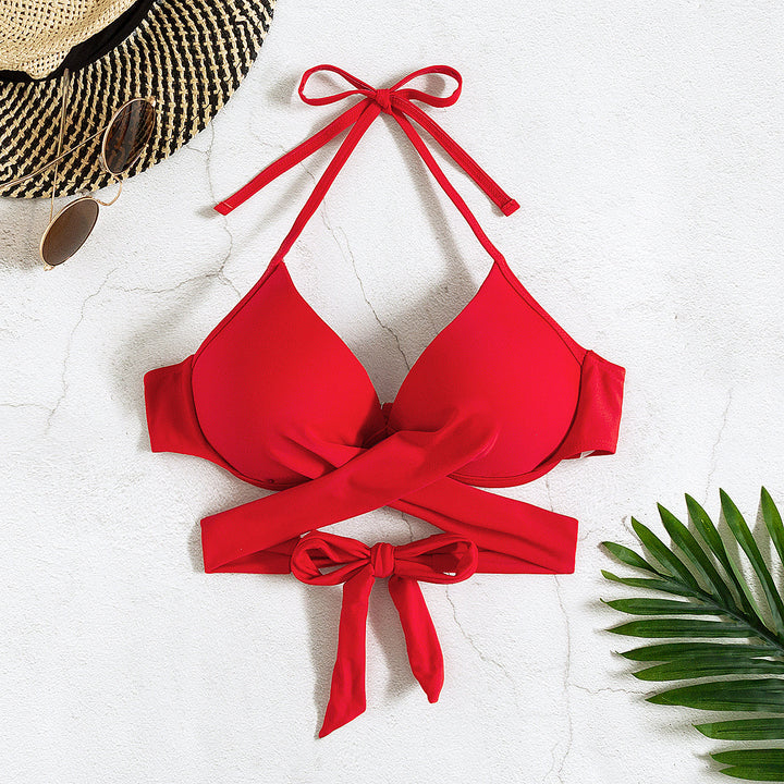 Dame Bikini-top med innovativt indpakningsdesign og justerbare stropper Stilla