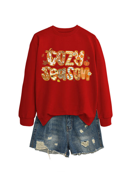 Kvinders sweatshirt med kreativt efterårsdesign og afslappet pasform Stilla