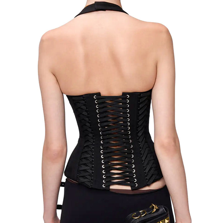 Dame Cropped top med raffineret snøre design Skovae