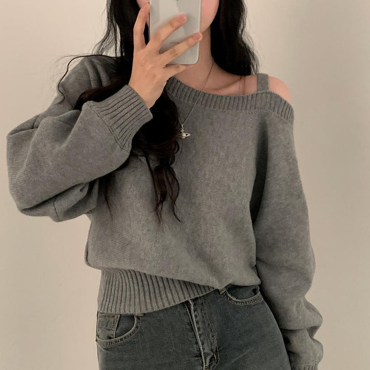 Damer Fashionable Sweatshirt med Skulder Design og Casual Snit Stilla
