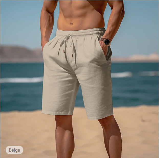 Herrer casual strandshorts med elastisk talje og sidelommer Stilla